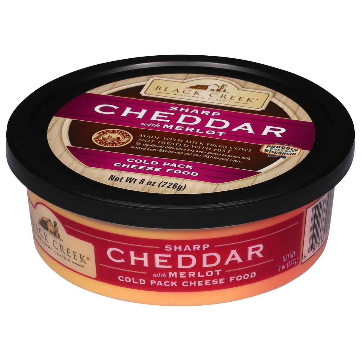 slide 4 of 15, Black Creek Sharp Cheddar with Merlot Cheese 8 oz, 8 oz