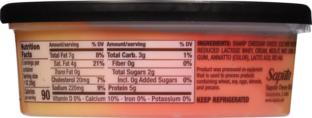 slide 7 of 15, Black Creek Sharp Cheddar with Merlot Cheese 8 oz, 8 oz