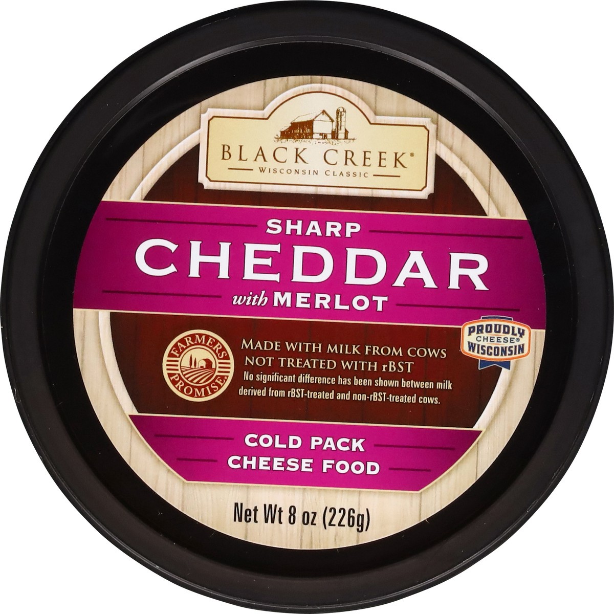 slide 5 of 15, Black Creek Sharp Cheddar with Merlot Cheese 8 oz, 8 oz