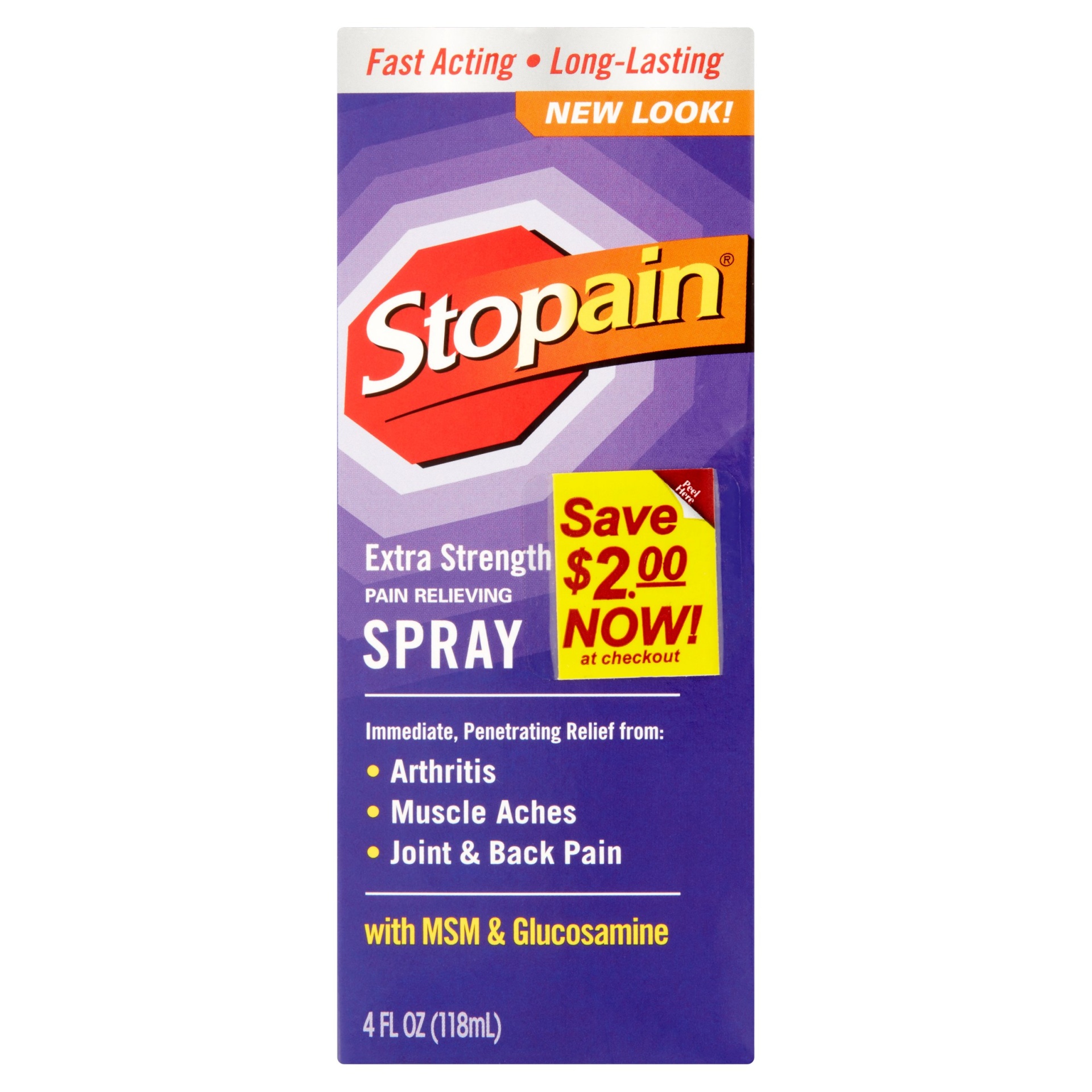 slide 1 of 1, Stopain Cold Extra Strength Pain Relieving Spray, 4 fl oz