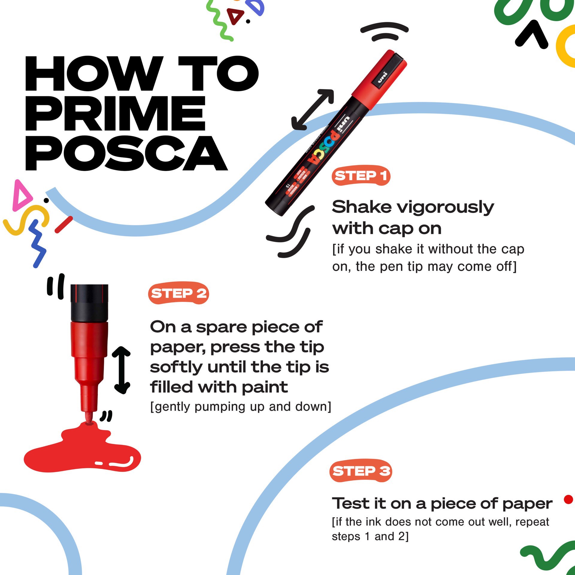 slide 6 of 7, Posca Pc-5br 16 Color Brush Tip Paint Marker Set, 1mm-4mm brush tips