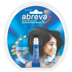 slide 1 of 1, Abreva Docosanol 10% Cream Tube, Fda Approved Treatment For Cold Sore/Fever Blister, 2 Grams, 1 ct