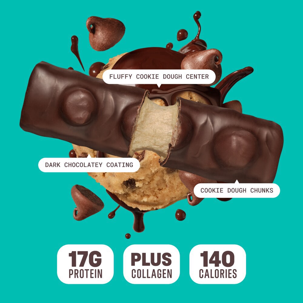 slide 4 of 5, Built Bar Puff Protein Bar, Cookies Dough Chunk, 12ct Box, 12 ct