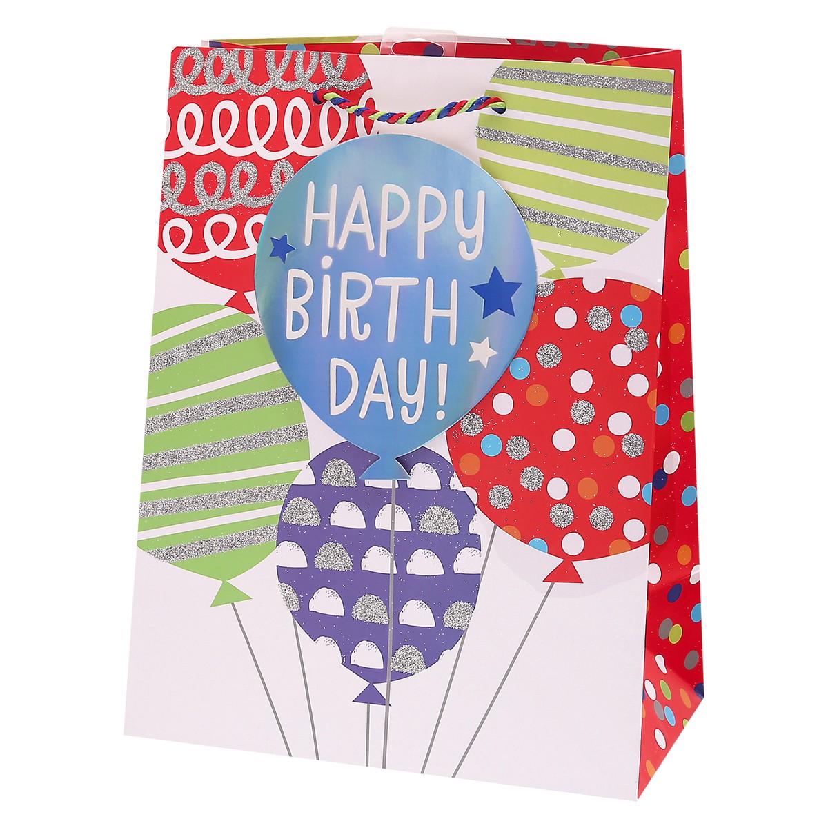 slide 3 of 9, American Greetings Large Gift Bag, Birthday Balloon, 1 ct