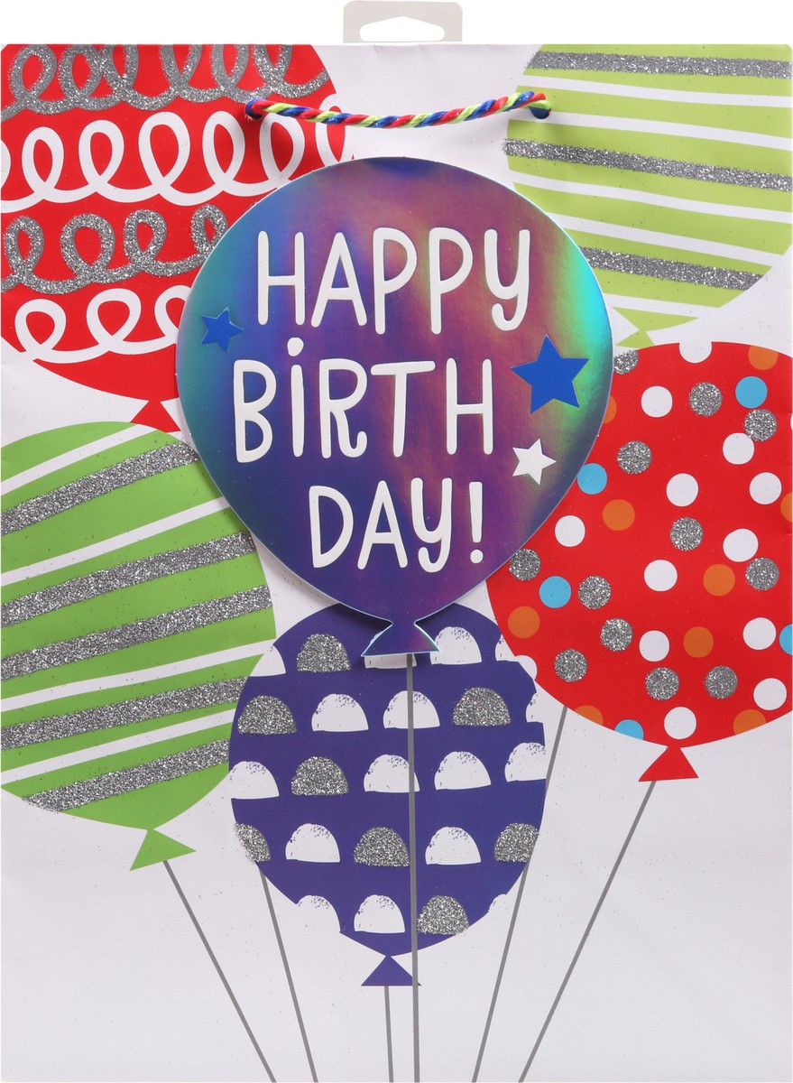 slide 6 of 9, American Greetings Large Gift Bag, Birthday Balloon, 1 ct