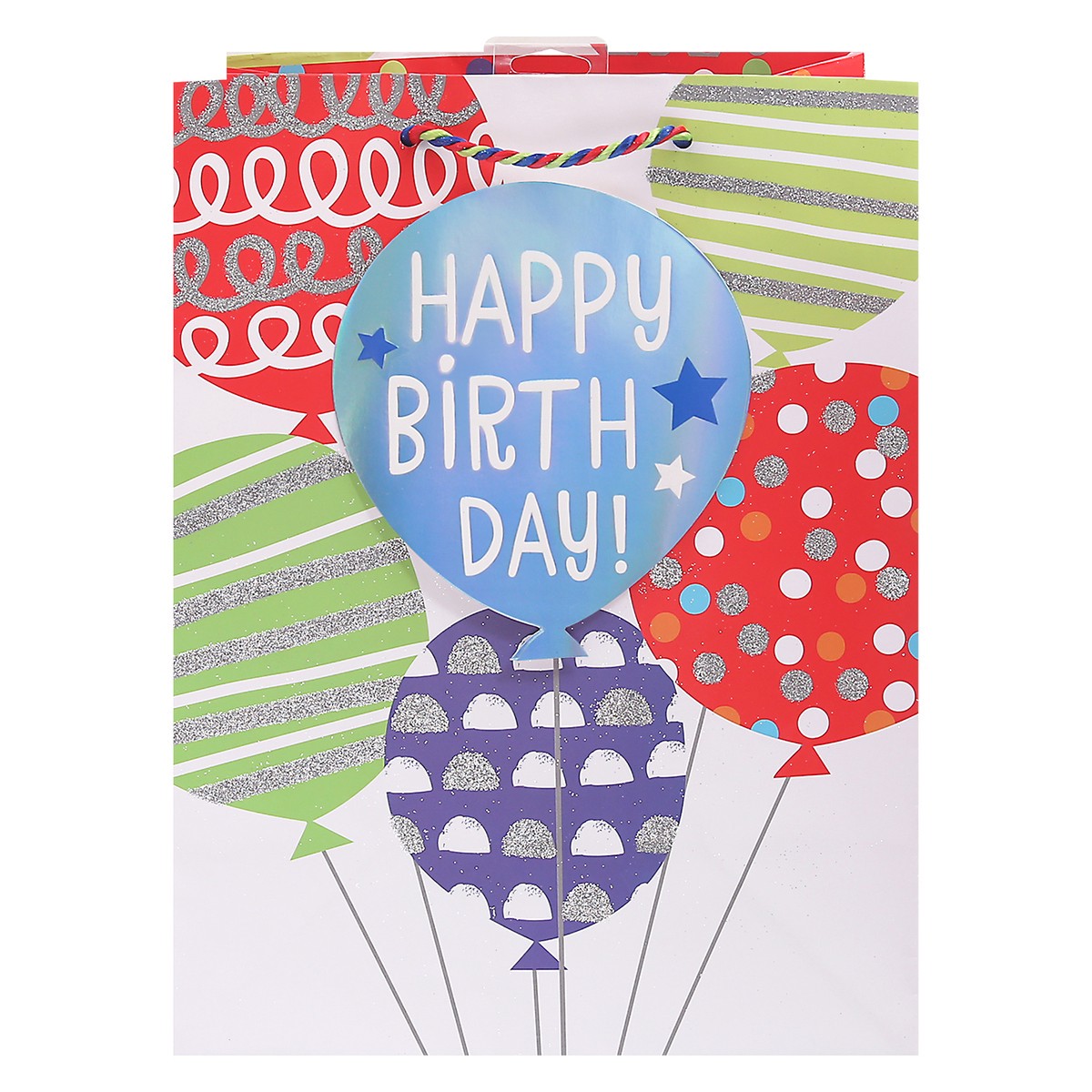 slide 1 of 9, American Greetings Large Gift Bag, Birthday Balloon, 1 ct