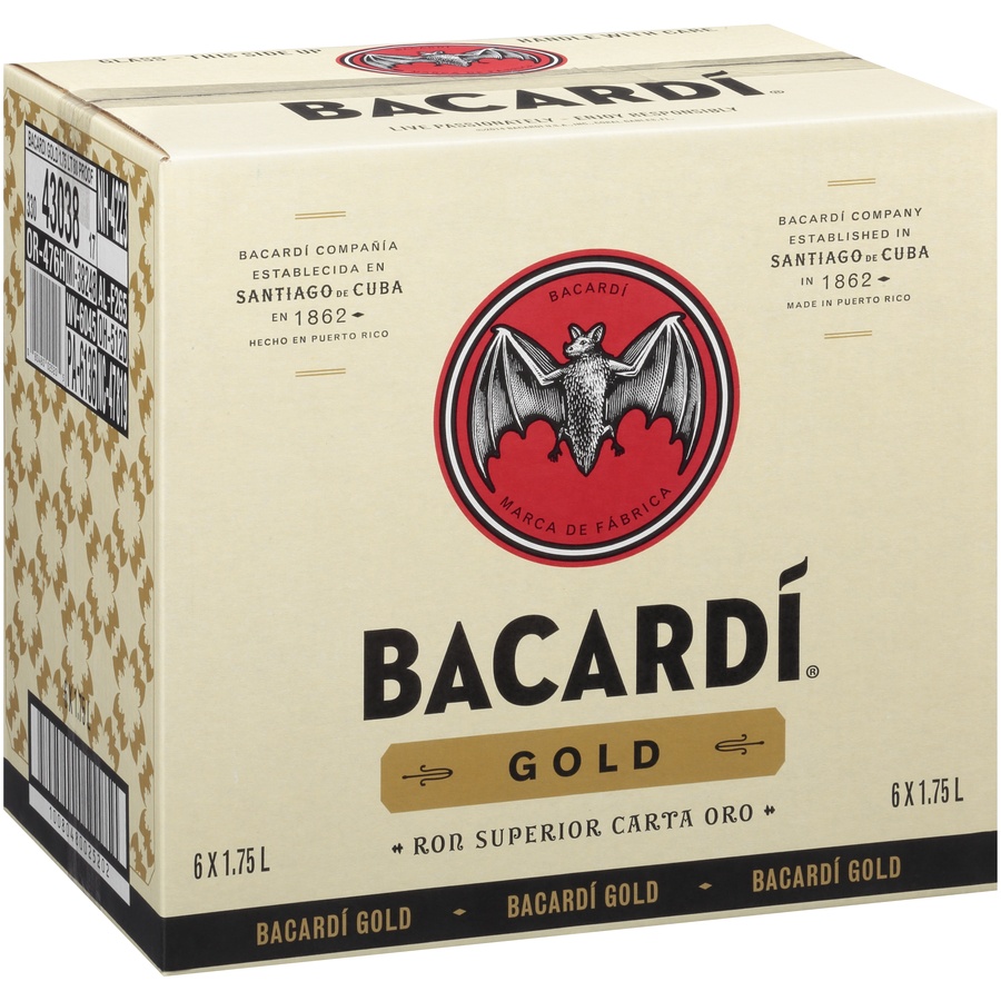 slide 2 of 6, Bacardi Gold Rum 1.75L, 1.75 liter