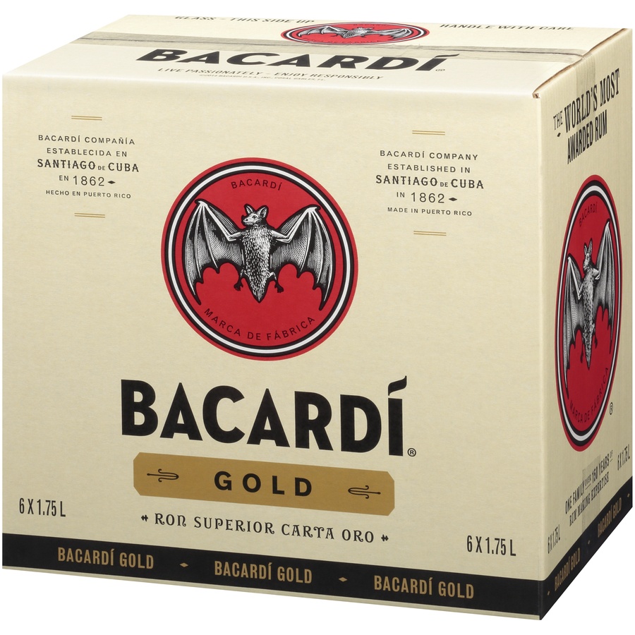slide 3 of 6, Bacardi Gold Rum 1.75L, 1.75 liter