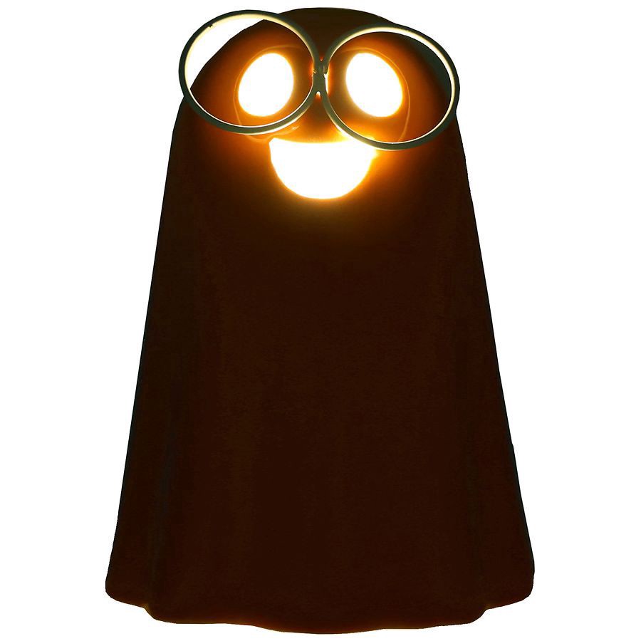 slide 3 of 5, Happy Halloween Light Up Ghost with Glasses, 1 ct