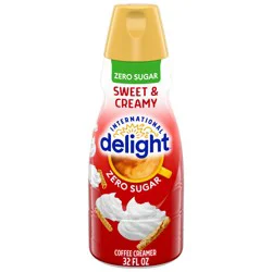 International Delight Coffee Creamer, Zero Sugar Sweet & Creamy, Refrigerated Flavored Creamer, 32 fl oz Bottle​