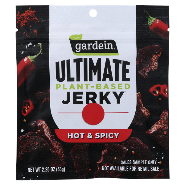 slide 1 of 1, Gardein Ultimate Jerky, Plant-Based, Hot & Spicy, 2.25 oz