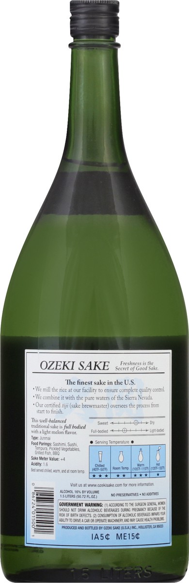 slide 5 of 7, Ozeki Junmai 1.5 lt, 1.5 l