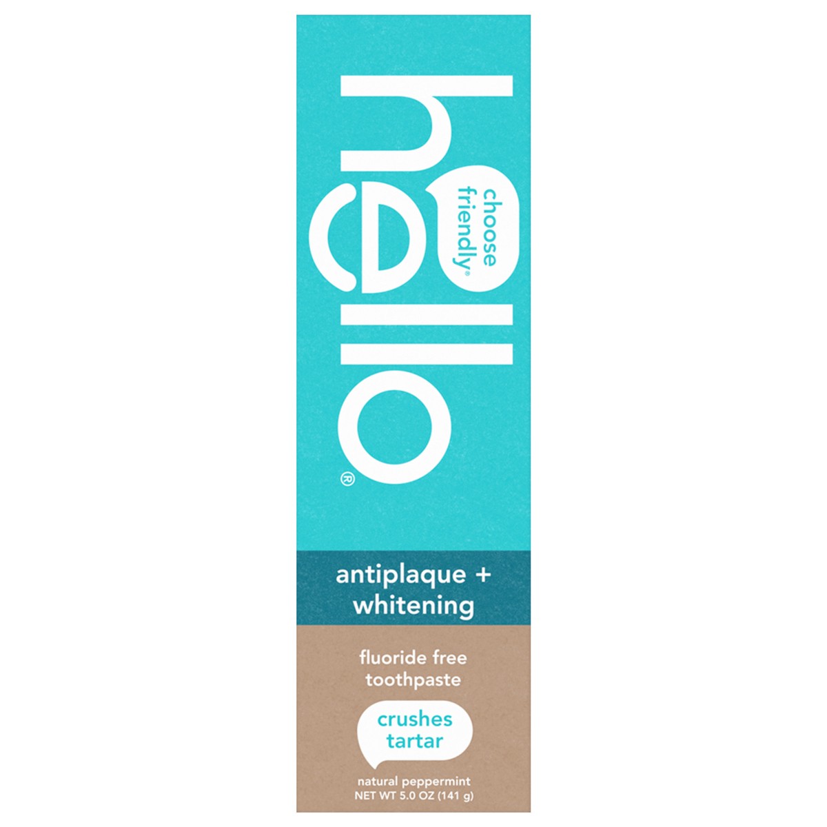 slide 1 of 12, Hello Antiplaque and Whitening Fluoride Free Toothpaste, Natural Peppermint, 5 oz, 5 oz