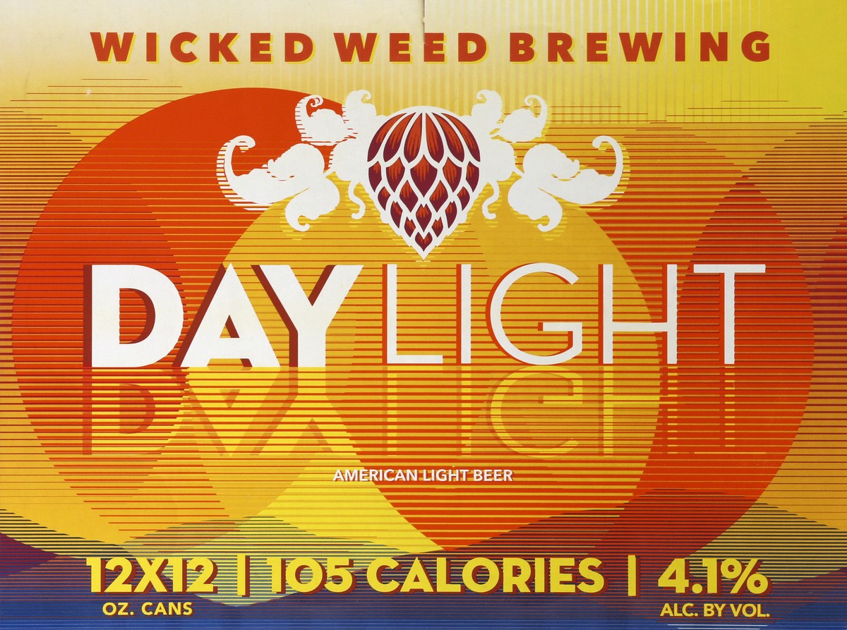 slide 8 of 8, Wicked Weed Brewing Day Light Beer, 12 Pack 12 fl. oz. Cans, 12 ct