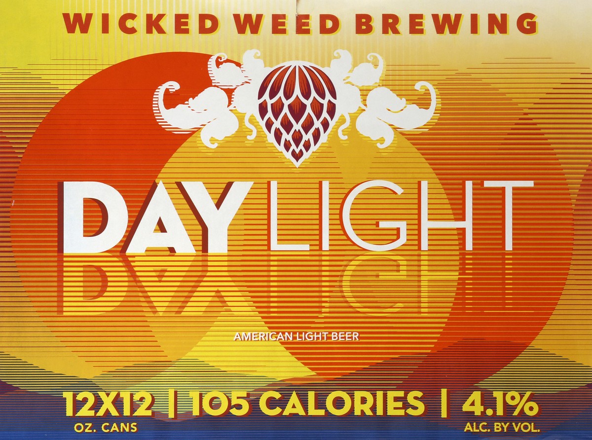 slide 4 of 8, Wicked Weed Brewing Day Light Beer, 12 Pack 12 fl. oz. Cans, 12 ct