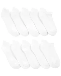 Carter's Kid 10-Pack No Show Socks White 8-14