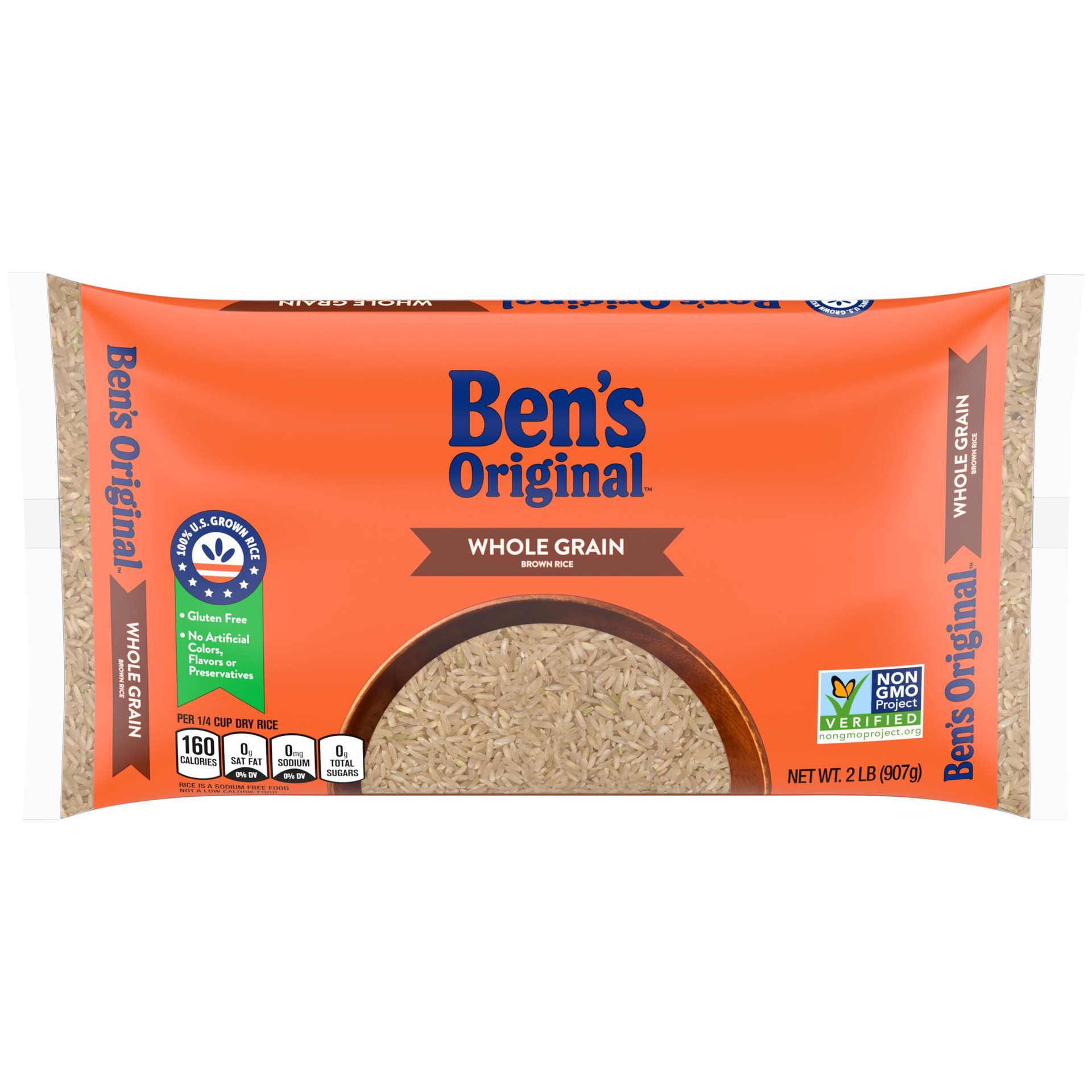 slide 1 of 7, BEN'S ORIGINAL™ Parboiled Whole Grain Brown Dry Rice Bag Unit - 2 lb, 32 oz