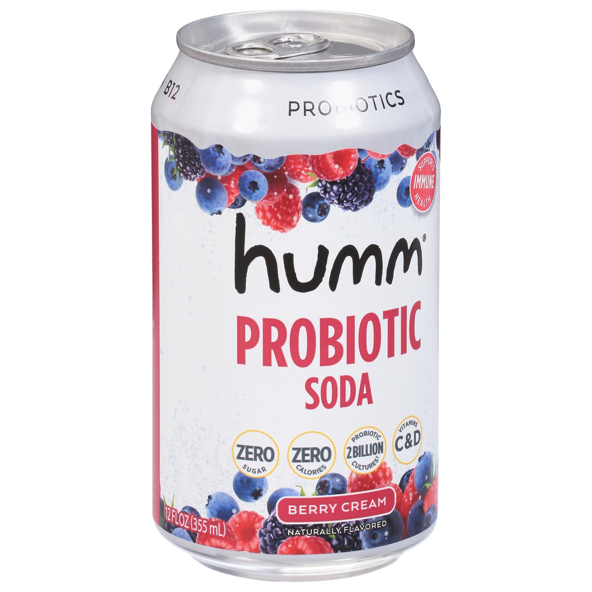 slide 9 of 9, Humm Berry Cream Probiotic Soda 12 fl oz, 15.2 oz