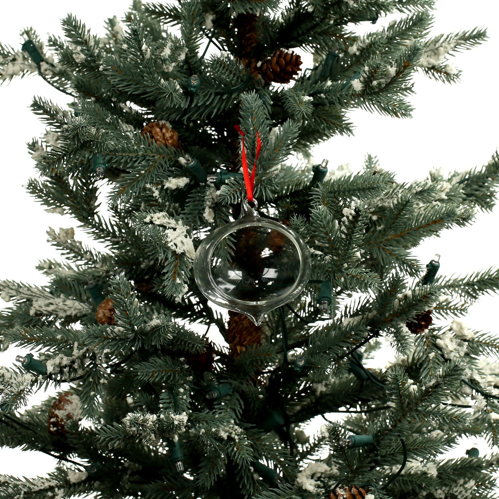 slide 2 of 3, 3.75" Clear Open Diy Glass Onion Ornament By Make Market, 3.35 in x 2.8 in x 3.75 in