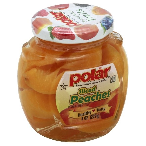 slide 1 of 1, MW Polar Peach Slices In Light Syrup, 8 oz