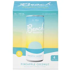 Beach Whiskey Pineapple Coconut Whiskey 4 - 12 fl oz Cans