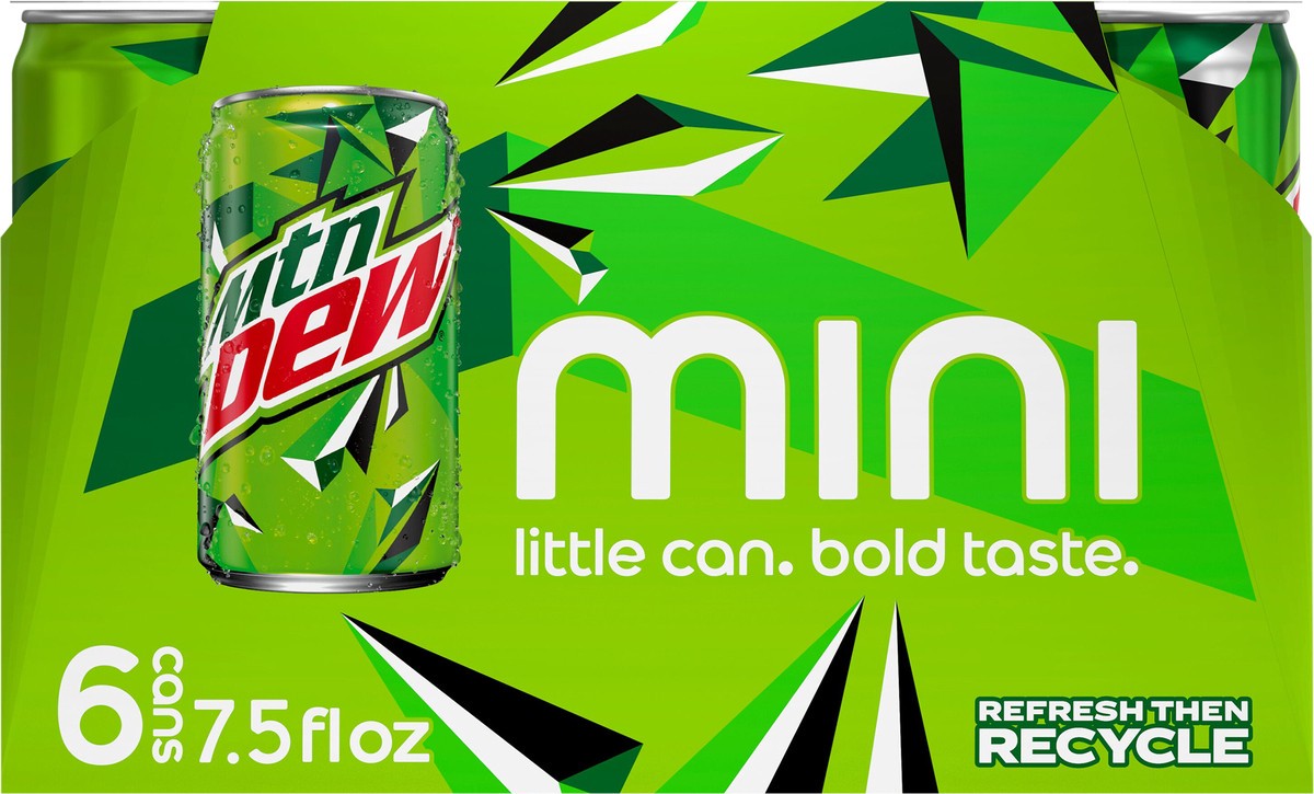 slide 7 of 10, Mountain Dew Mtn Dew Soda Citrus 7.5 Fl Oz 6 Count, 6 ct; 7.5 oz