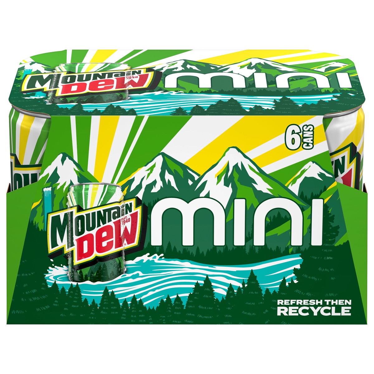 slide 1 of 10, Mountain Dew Mtn Dew Soda Citrus 7.5 Fl Oz 6 Count, 6 ct; 7.5 oz