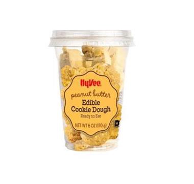 slide 1 of 1, Hy-Vee Edible Cookie Dough, Peanut Butter, 6 oz