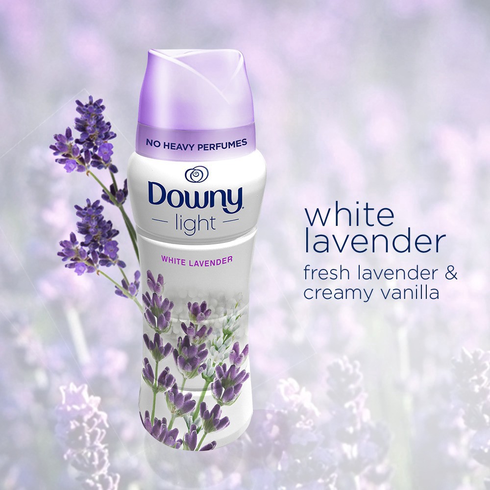 slide 3 of 6, Downy Light White Lavender In-Wash Scent Booster Beads, 24 oz