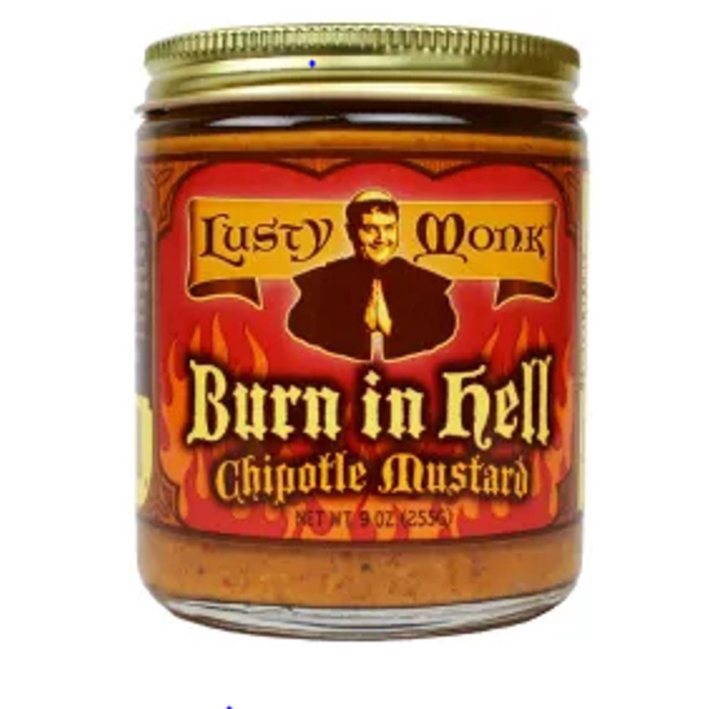 slide 1 of 1, Lusty Monk Burn In Hell Chipotle, 9 oz