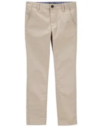 Oshkosh Kid Slim Stretch Chino Pants - Khaki - Size 4S