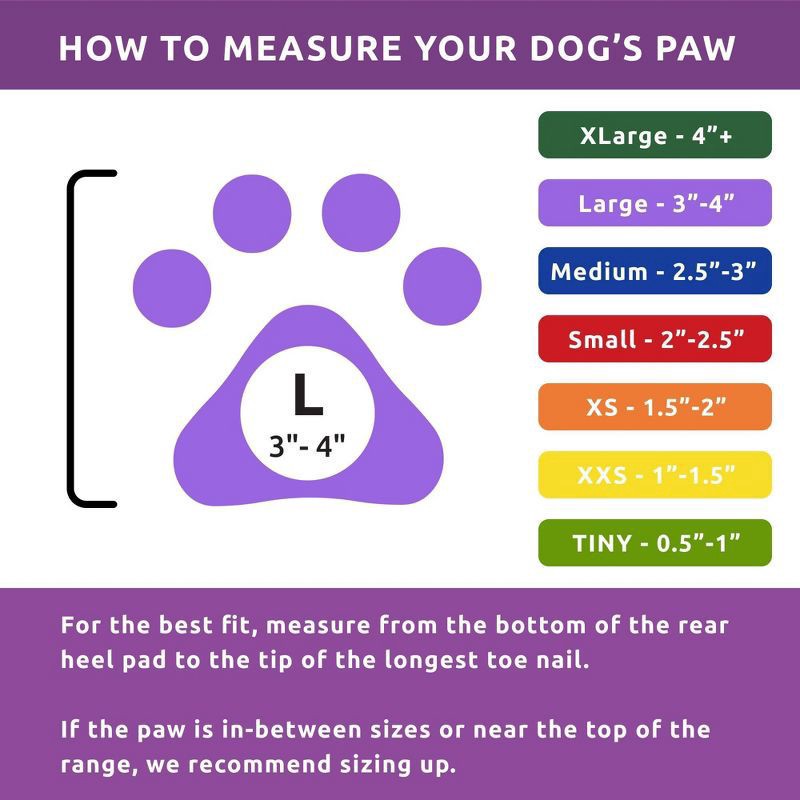 slide 5 of 7, Pawz Rubber Dog Boots, LG