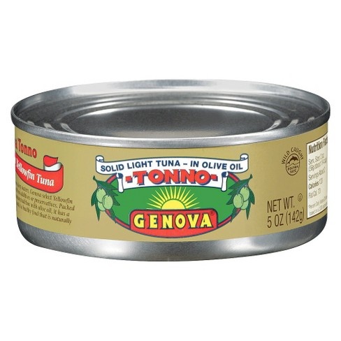 slide 1 of 1, Genova Tonno Solid Light Tuna in Olive Oil, 3 oz