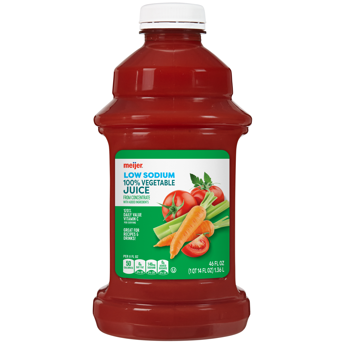 slide 1 of 5, Meijer Low Sodium Vegetable Juice 46oz, 46 oz