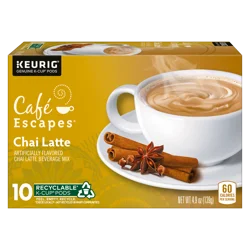 Café Escapes Chai Latte Keurig Single-Serve K-Cup Pods, 10 Count