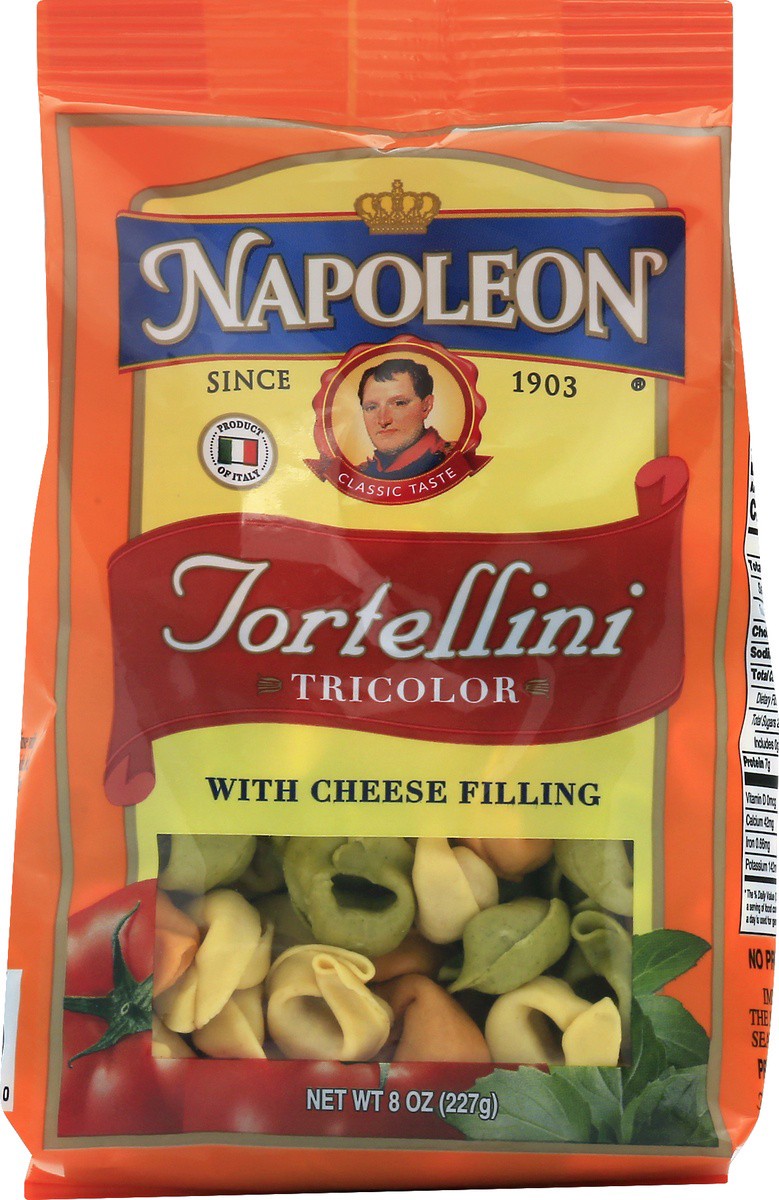 slide 6 of 7, Napoleon Pasta Tortellini Tricolor with Cheese Filling, 8 oz