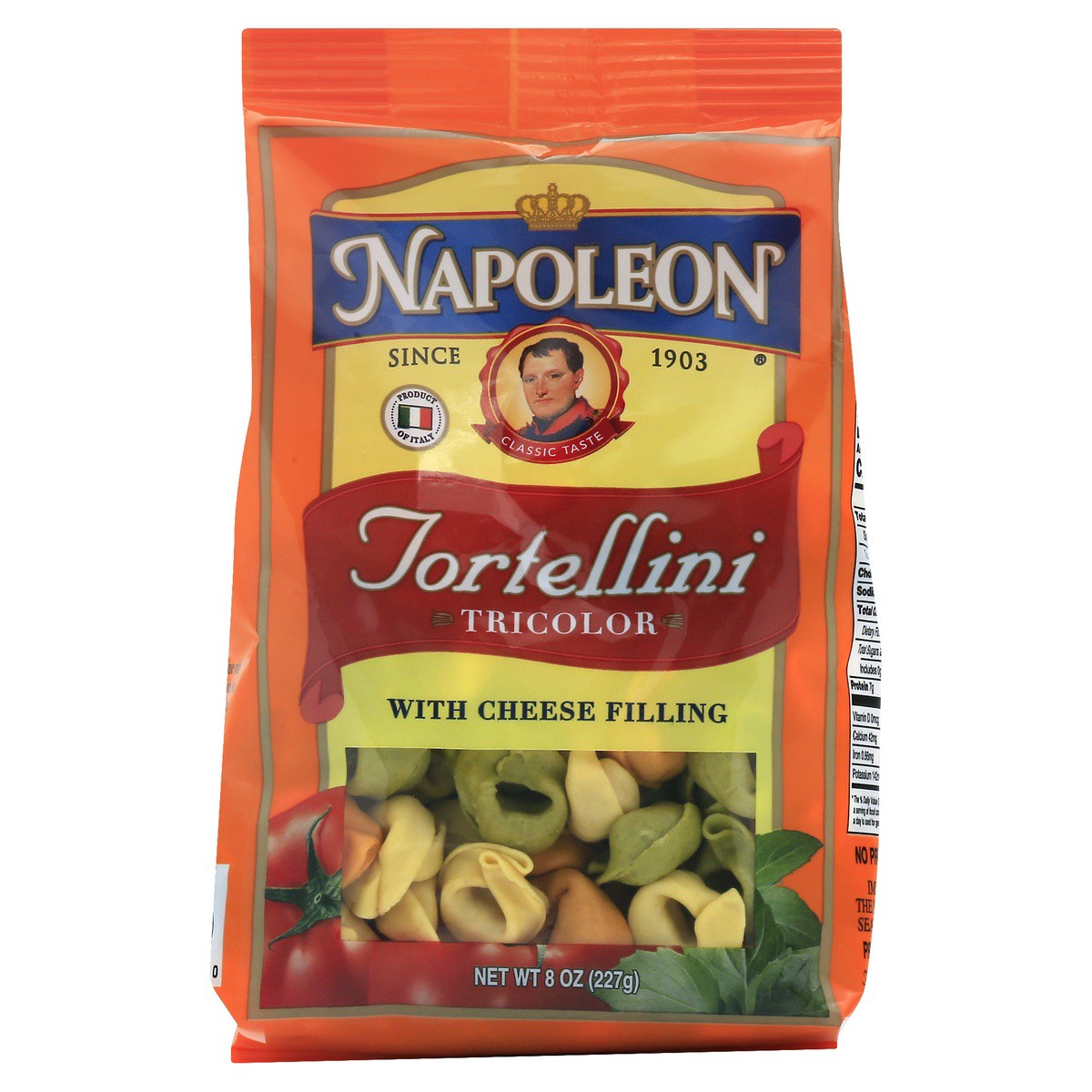 slide 1 of 7, Napoleon Pasta Tortellini Tricolor with Cheese Filling, 8 oz