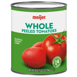 Meijer Low Sodium Whole Peeled Tomatoes, 28 oz