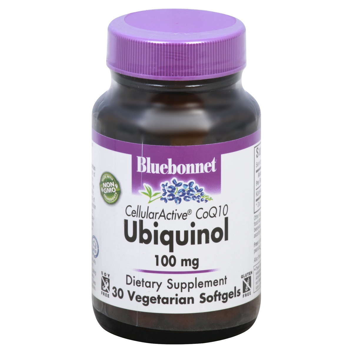 slide 1 of 1, Bluebonnet Nutrition Ubiquinol, 100 mg, Vegetarian Softgels, 30 ct