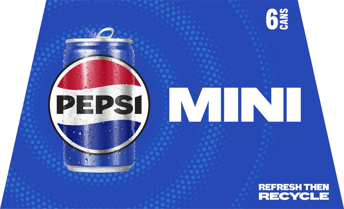 slide 6 of 11, Pepsi Mini Soda Cola 7.5 Fl Oz 6 Count, 6 ct; 7.5 oz