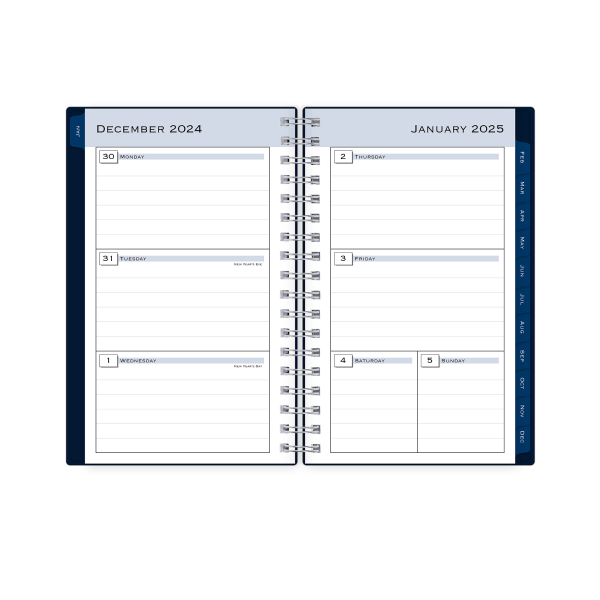 slide 5 of 7, Blue Sky 2025 Blue Sky Weekly/Monthly Planning Calendar, 3-5/8"" X 6-1/8"", Navy, January To December, 1 ct