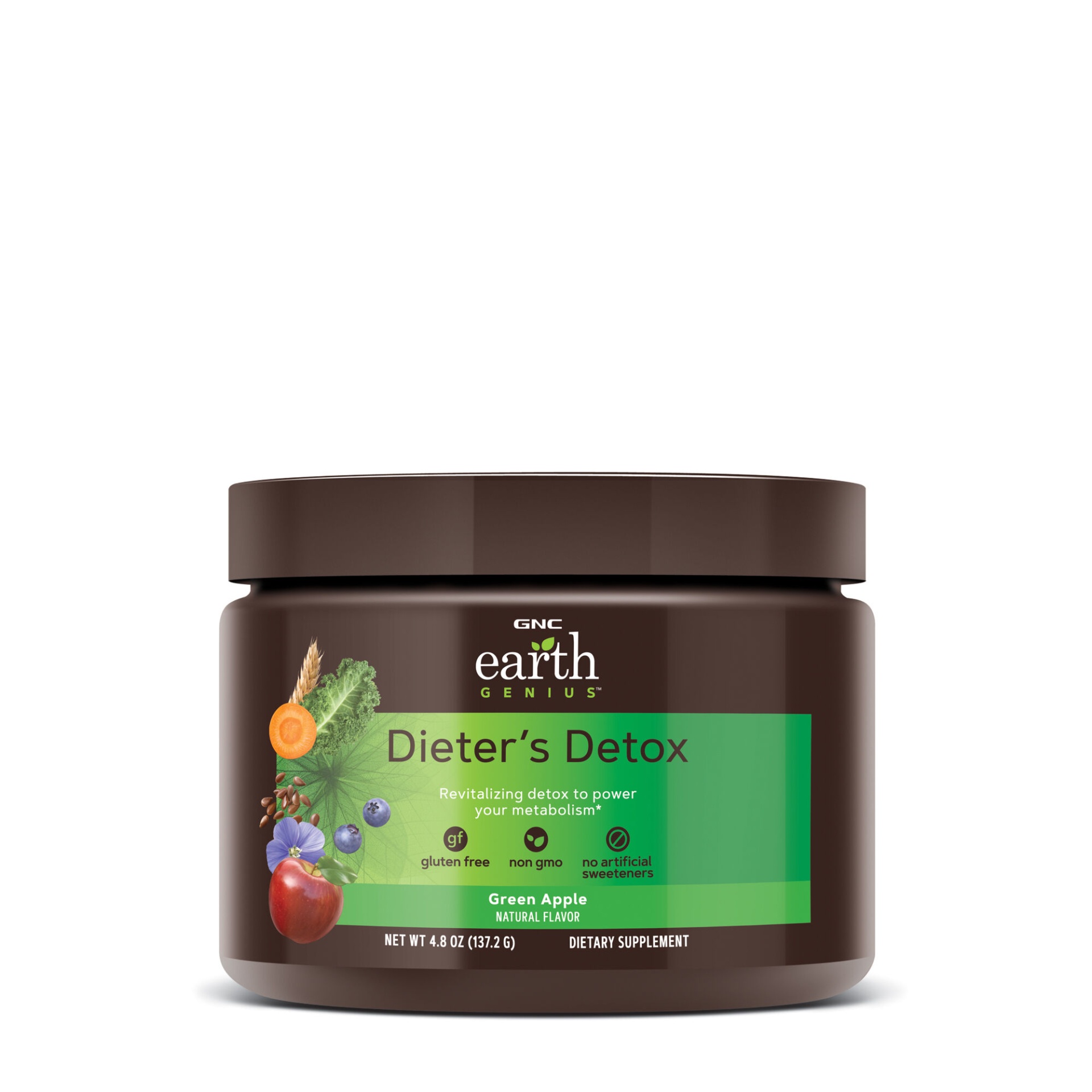 slide 1 of 1, GNC Earth Genius Dieter's Detox - Green Apple, 1 ct