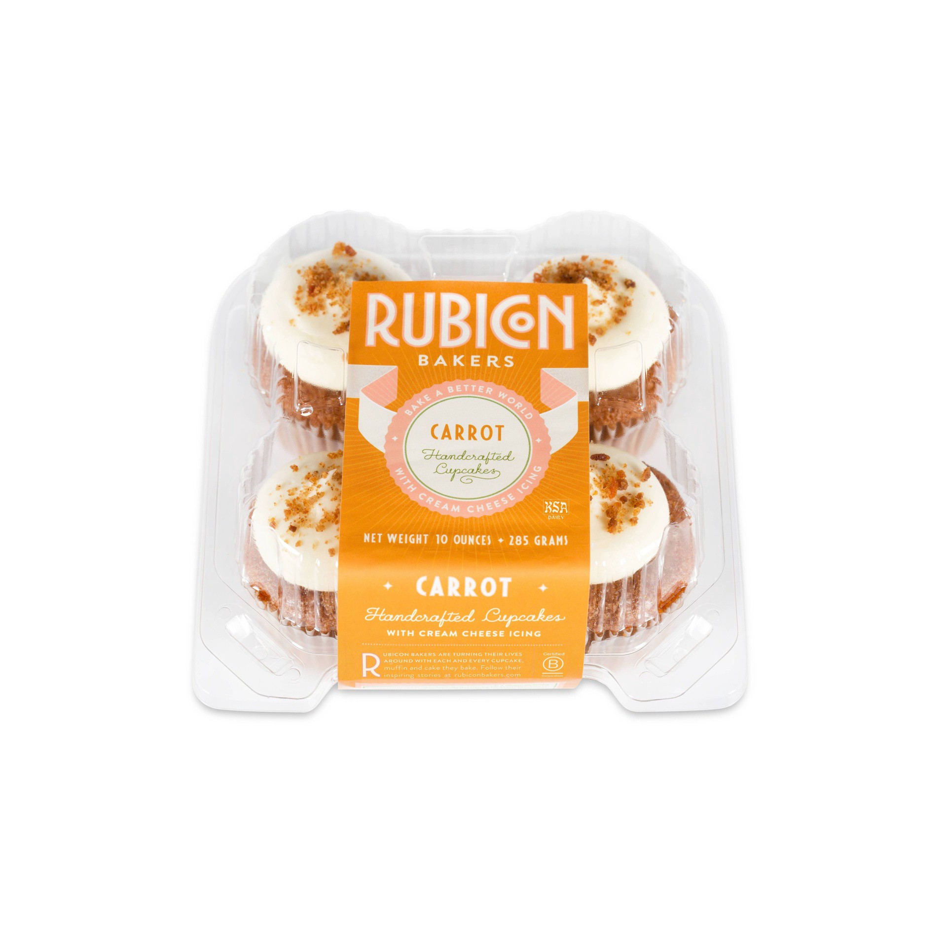 slide 1 of 4, Rubicon Bakery Carrot Cupcakes, 4 ct; 10 oz