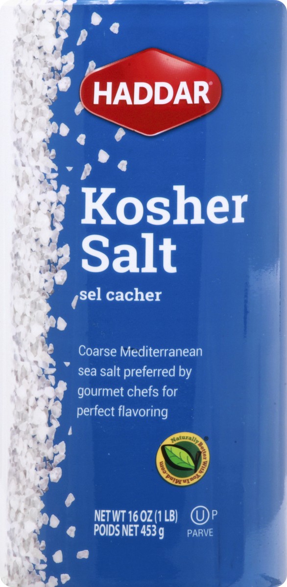 slide 8 of 8, Haddar Kosher Salt 16 oz, 16 oz
