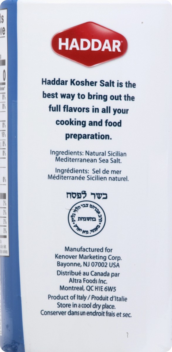 slide 2 of 8, Haddar Kosher Salt 16 oz, 16 oz