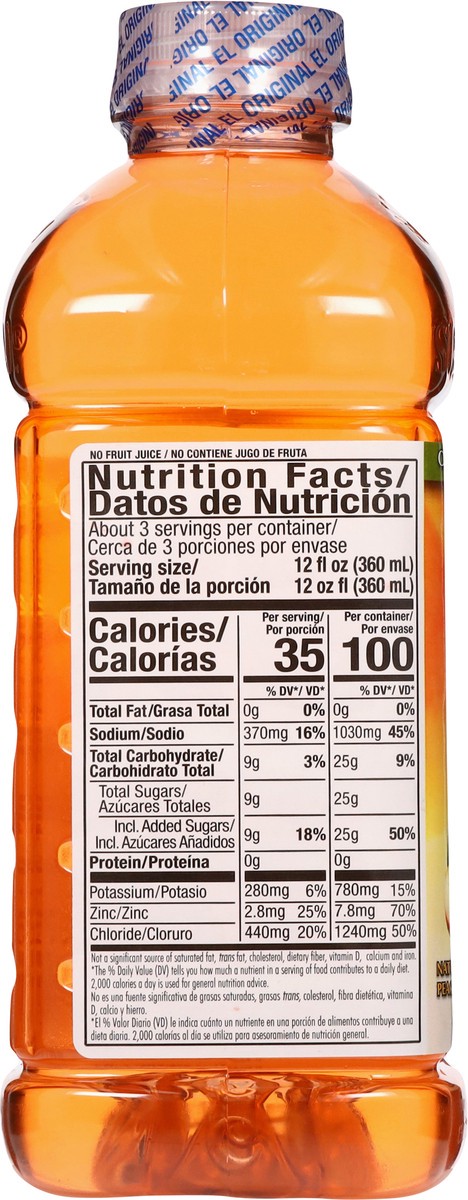 slide 9 of 13, Suero Oral Peach Flavor Oral Electrolyte Solution 33.8 fl oz, 33.8 fl oz