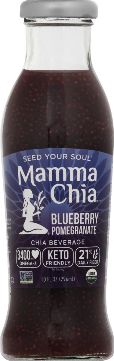 slide 1 of 9, Mamma Chia Organic Blueberry Pomegranate Chia Beverage 10 fl oz, 10 oz