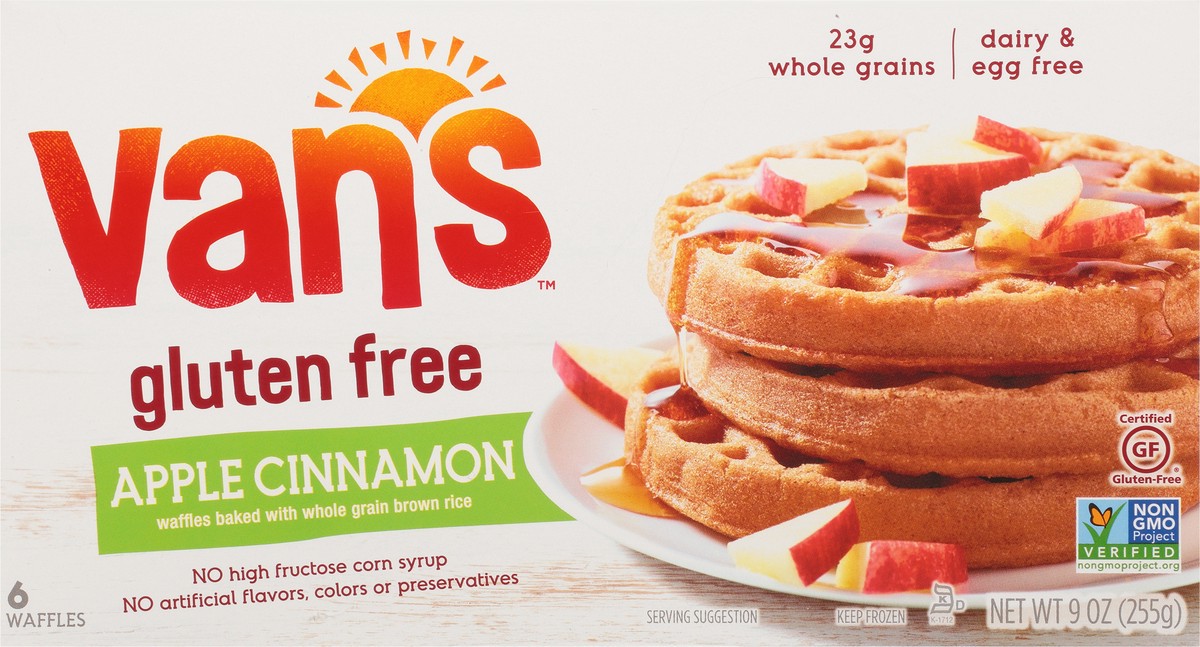 slide 10 of 11, Van's Frozen Waffle Gluten Free Apple Cinnamon 9oz, 6 ct