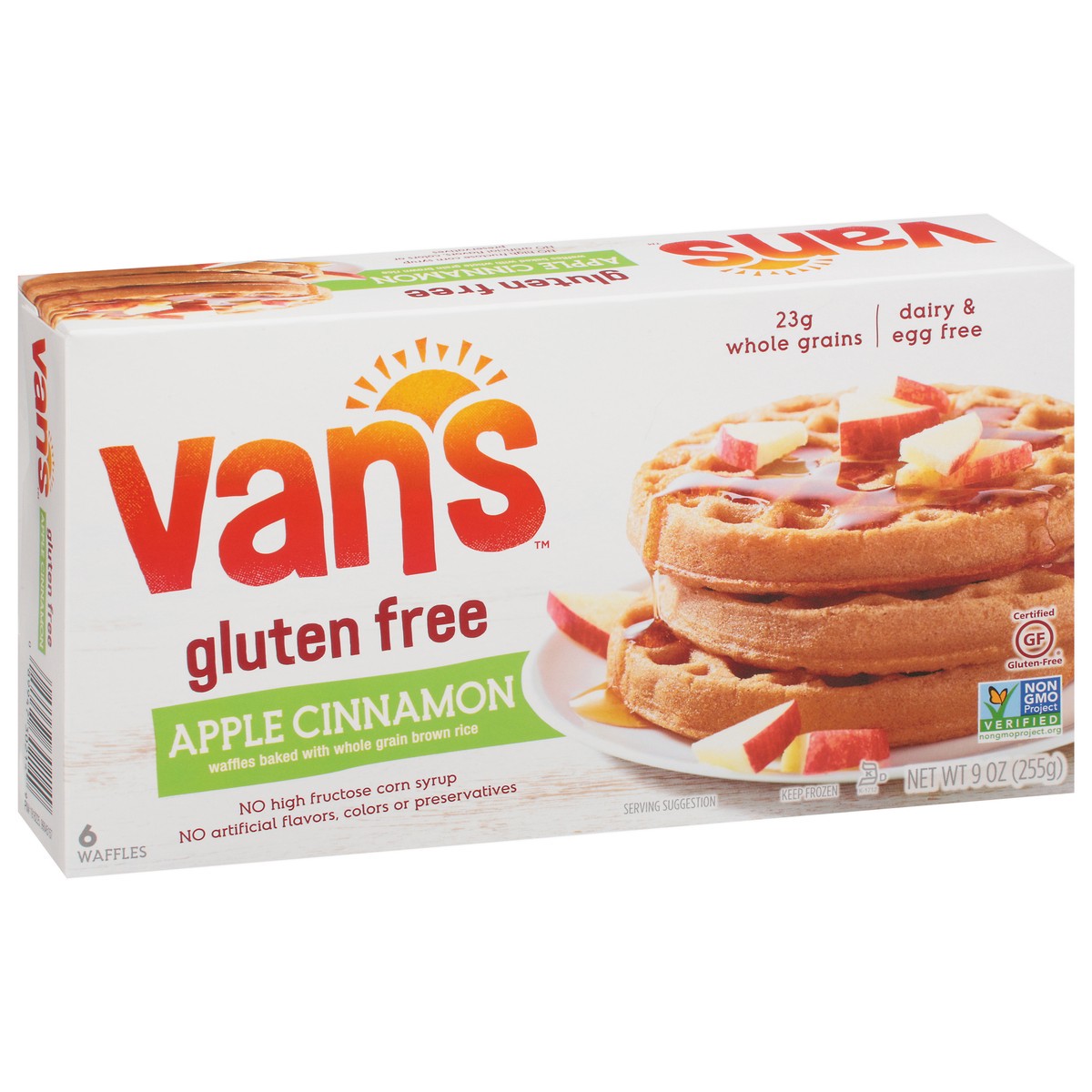slide 4 of 11, Van's Frozen Waffle Gluten Free Apple Cinnamon 9oz, 6 ct