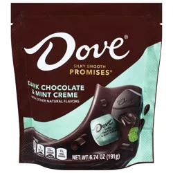 Dove Promises Dark Chocolate & Mint Creme Candy, 6.74 oz Bag